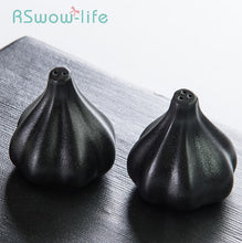 Load image into Gallery viewer, Creative Pumpkin Black Ceramic Pepper Shaker Seasoning Pepper Bottle Salt Shaker Spice Jar Spice Container For Kitchen Tools