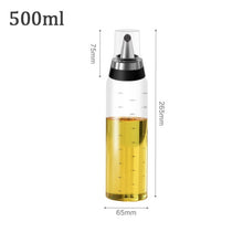 Load image into Gallery viewer, Premium Olive Oil Bottle No Drip Glass Oil Pourer Kitchen Vinegar And Sauce Container Measuring Spout Bottle 350-500ML