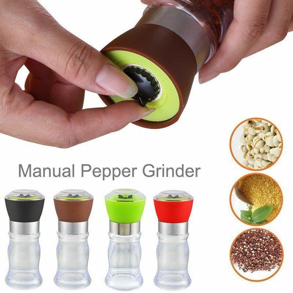 Kitchen Grinding Bottles Tools Salt Pepper Mill Grinder Pepper Grinders Shaker Spice Container Seasoning Condiment Jar Holder