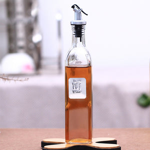 Convenient Oil Bottle 500ml Vinegar Storage Bottles Bar Leakproof Oil Sprayer Glass High-Capacity Liquid Container Dinnerware