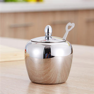 Stainless Steel Sugar Spice Seasoning Jar Pot Condiment Container Kitchen Gadget