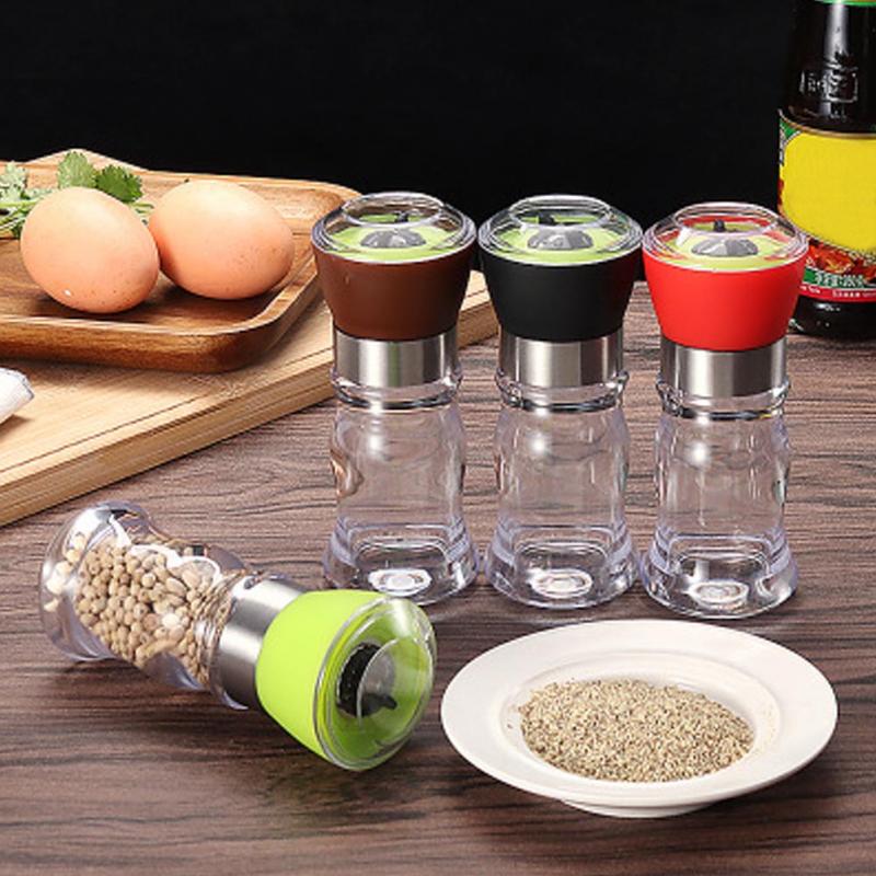 Kitchen Grinding Bottles Tools Salt Pepper Mill Grinder Pepper Grinders Shaker Spice Container Seasoning Condiment Jar Holder