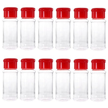 Load image into Gallery viewer, 12 Pcs Plastic Spice Salt Pepper Shakers Seasoning Jar Can Barbecue Condiment Jar Bottles Cruet Container Kitchen Seasoning Bo